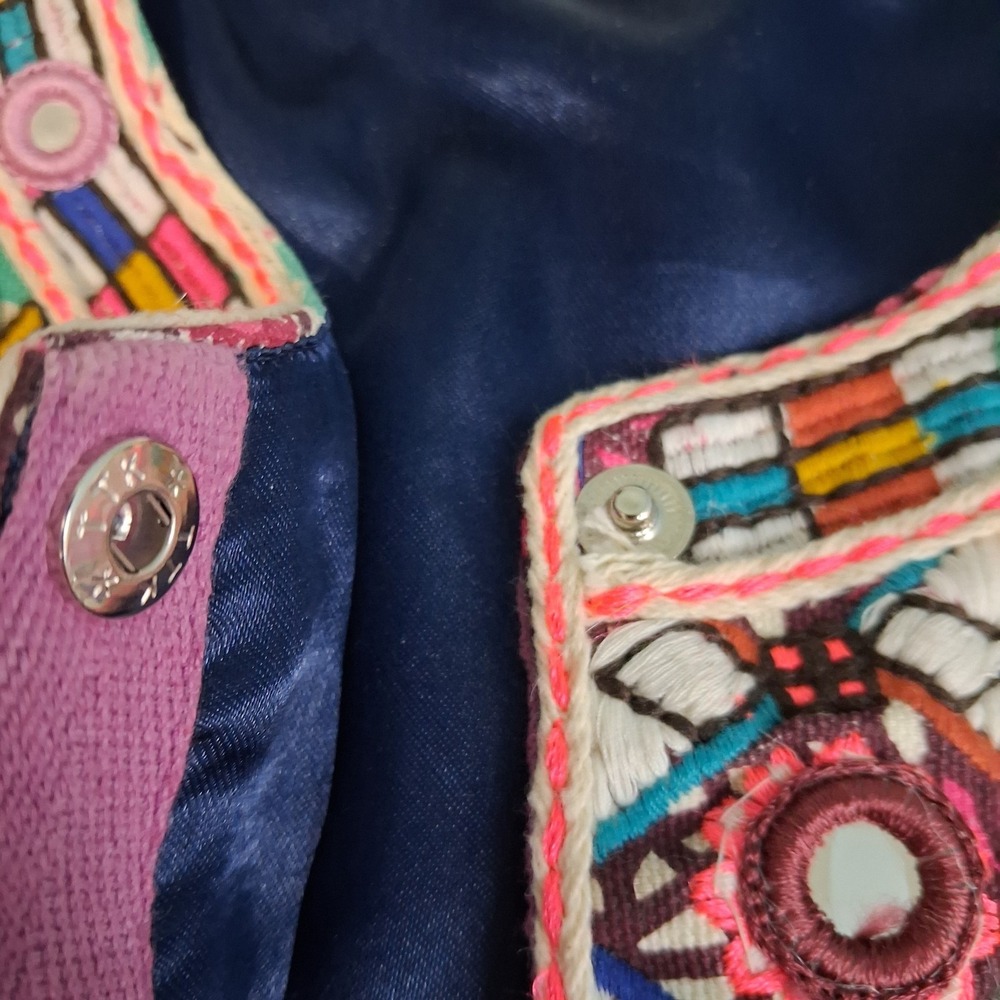 CHRISTOPHE SAUVAT Embroidered Multicolor Cropped Jacket - Picture 10 of 16